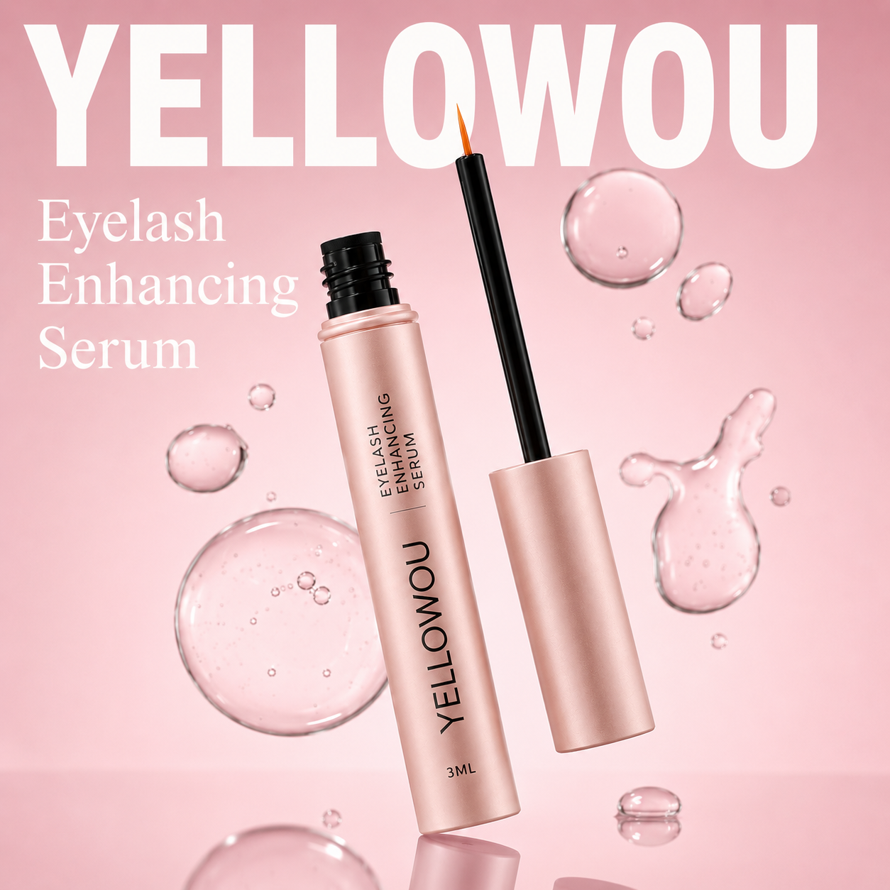 YELLOWOU  Eyelash Enhancing Serum with Powerful Peptides & Plant Botanicals for Thinning Lashes 3ML Makeup Cosmetic