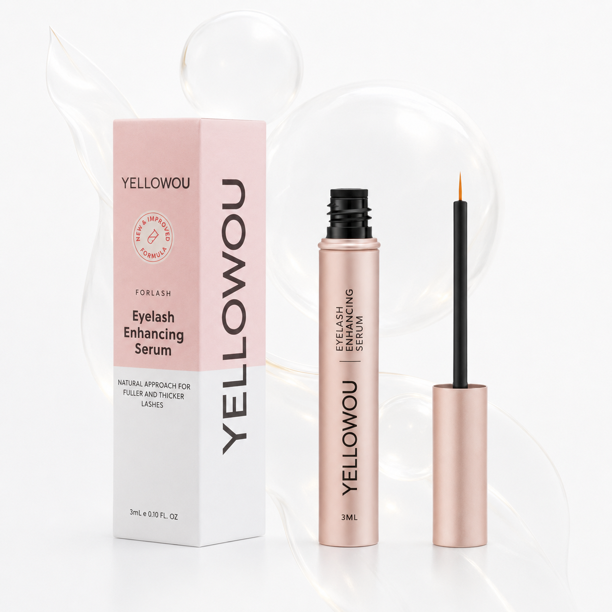 YELLOWOU  Eyelash Enhancing Serum with Powerful Peptides & Plant Botanicals for Thinning Lashes 3ML Makeup Cosmetic