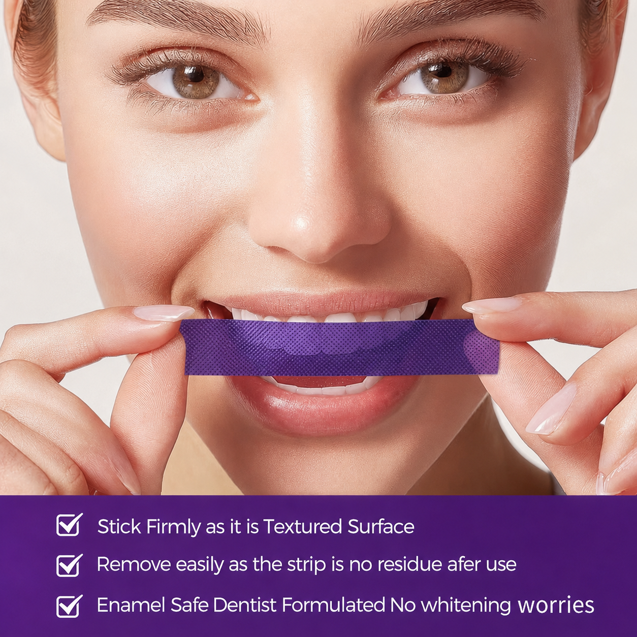 YELLOWOU Purple Teeth Whitening Strips 14 Treatments - Safe for Enamel - Non Sensitive Teeth Whitening - Whitening Without Any Harm - Pack of 28 Strips