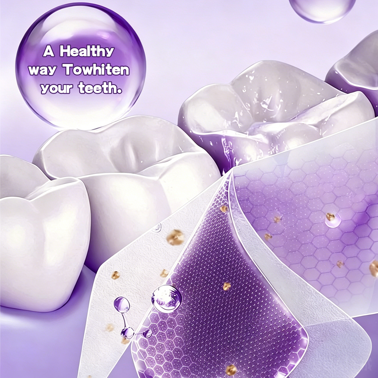 YELLOWOU Purple Teeth Whitening Strips 14 Treatments - Safe for Enamel - Non Sensitive Teeth Whitening - Whitening Without Any Harm - Pack of 28 Strips