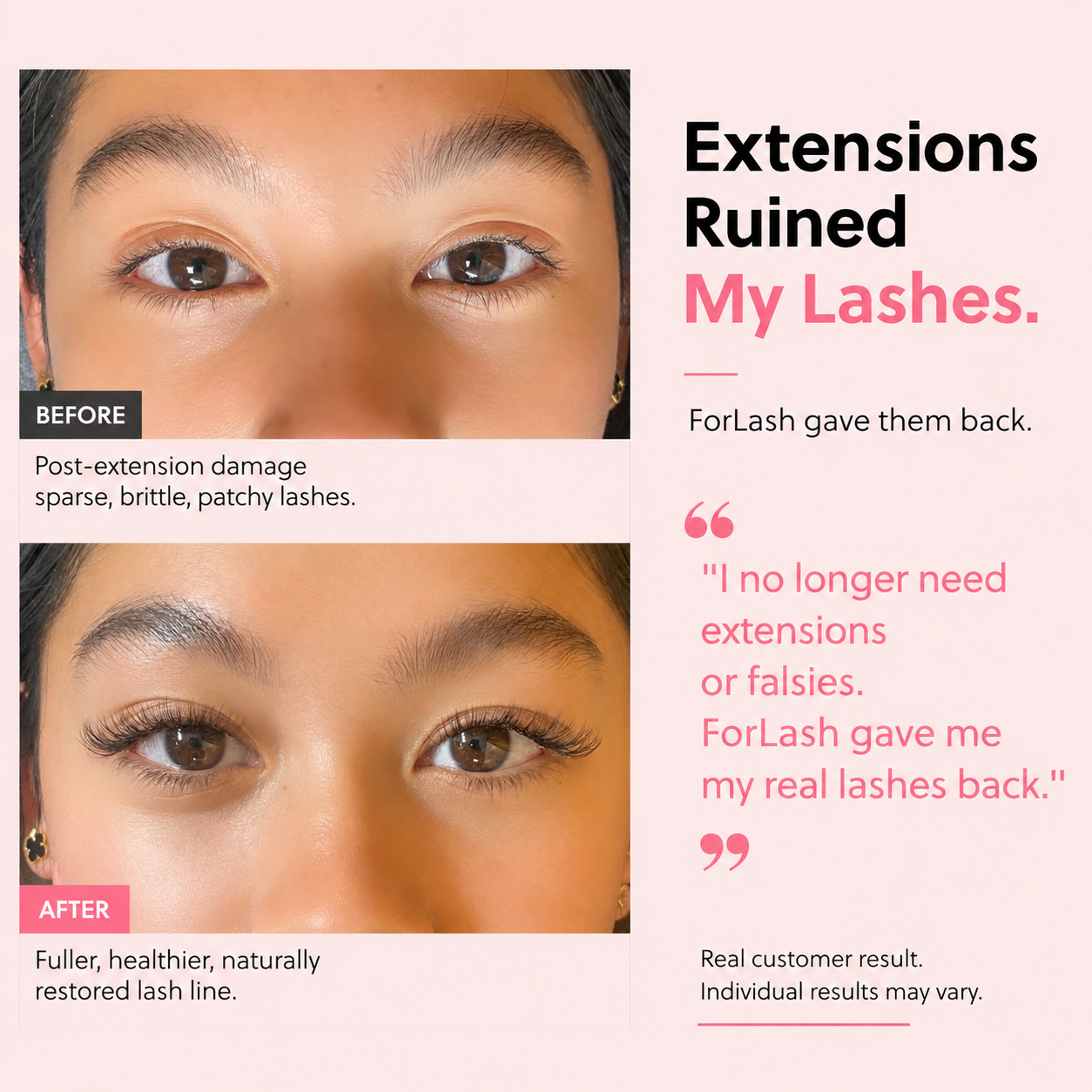 YELLOWOU  Eyelash Enhancing Serum with Powerful Peptides & Plant Botanicals for Thinning Lashes 3ML Makeup Cosmetic